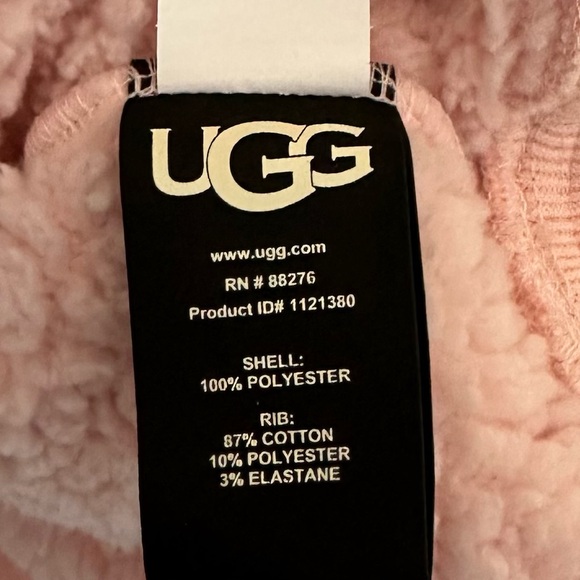 UGG Loyra Sherpa Hoodie in Light Pink Size Medium - Picture 6 of 6